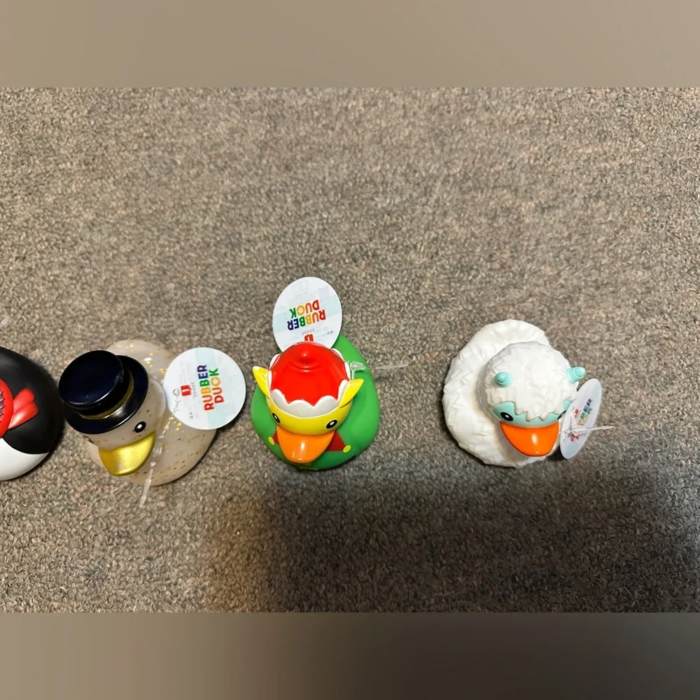 2024 FULL SET OF 5 Target Christmas Rubber Ducks New Years Elf Penguin Snowman